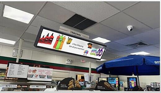 75" Horizontal LCD Ceiling Mounted